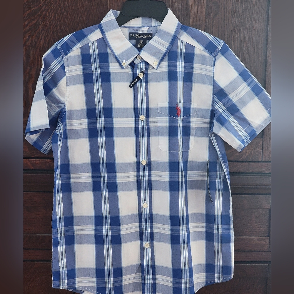 U.S. Polo Assn. Blue Plaid Men's Shirt